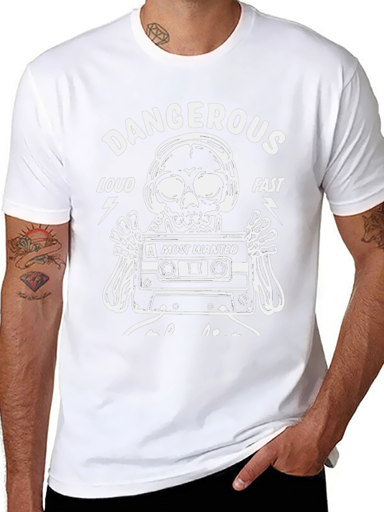 Dangerous Skull Graphic Tee - Loud & Fast Style