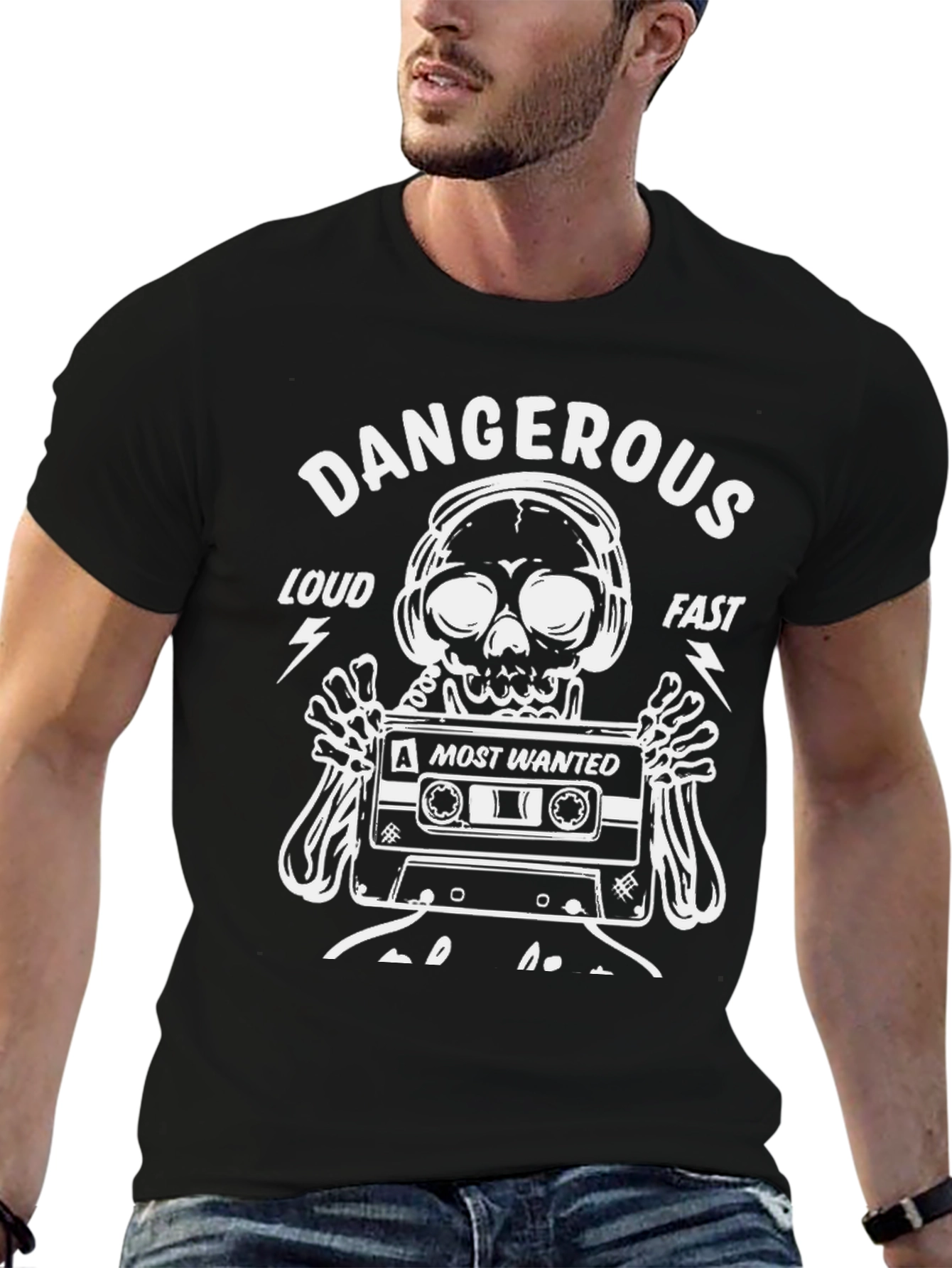 Dangerous Skull Graphic Tee - Loud & Fast Style