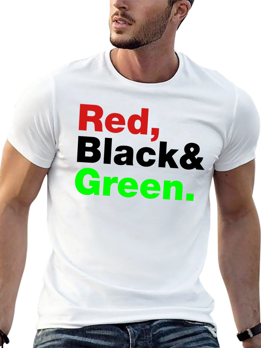 Red Black & Green Graphic T-Shirt