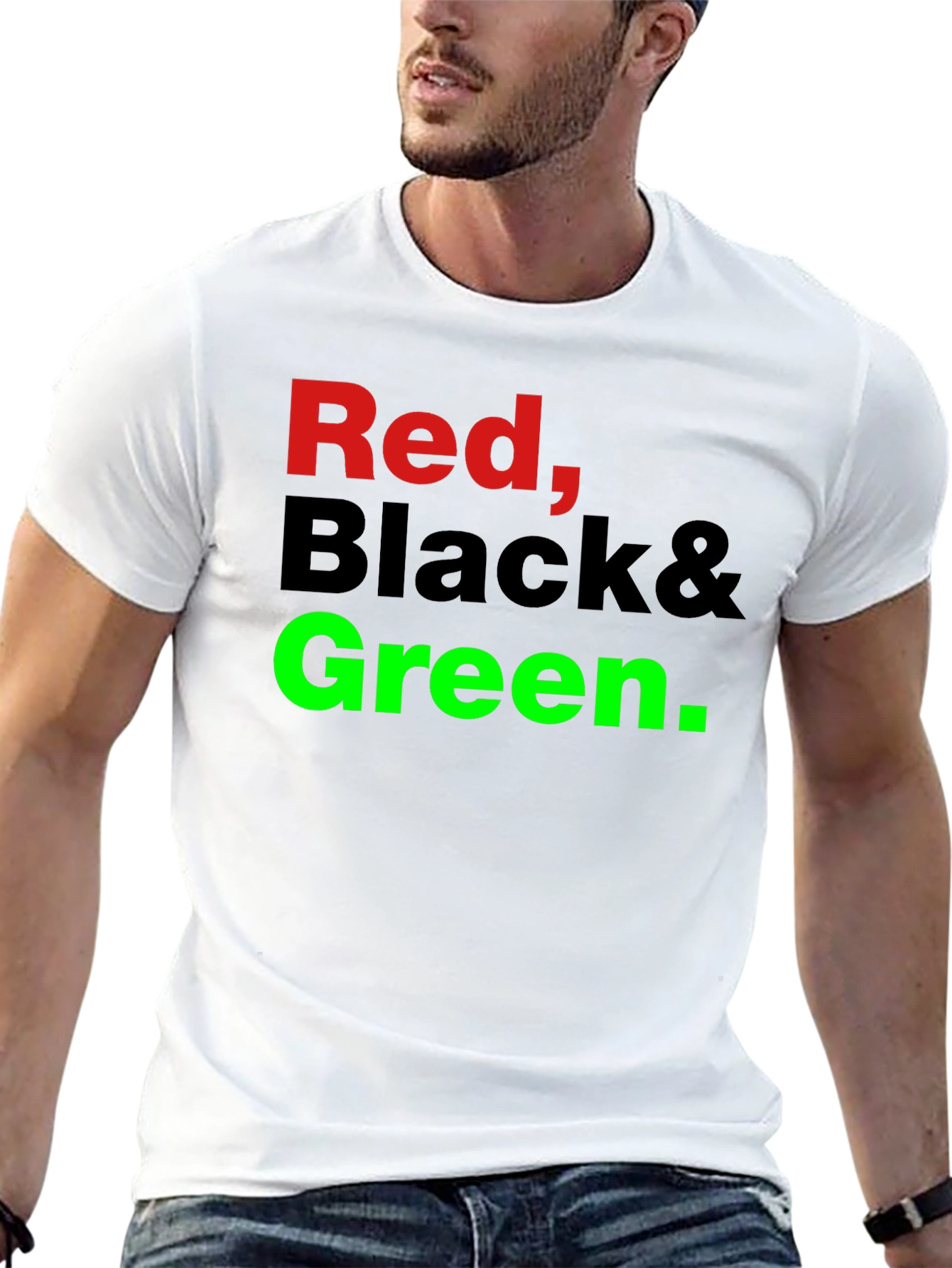 Red Black & Green Graphic T-Shirt