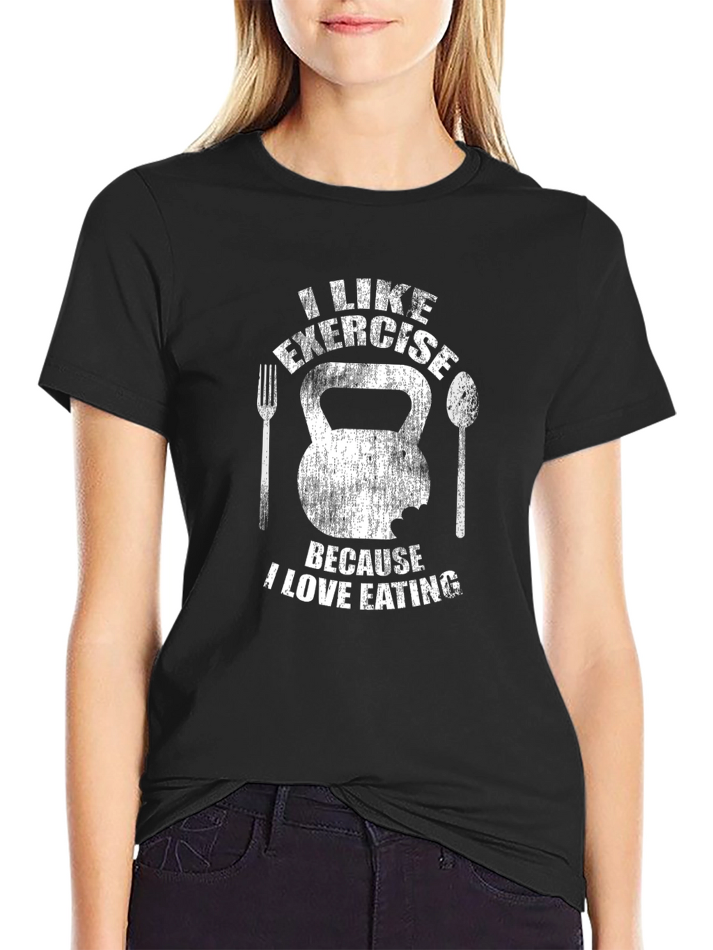 Exercise & Eating T-Shirt - Gym Humor Tee