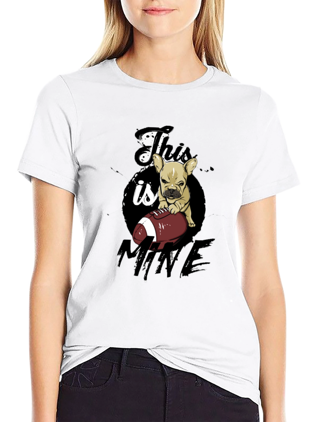 Bulldog Football T-Shirt - This is Mine!