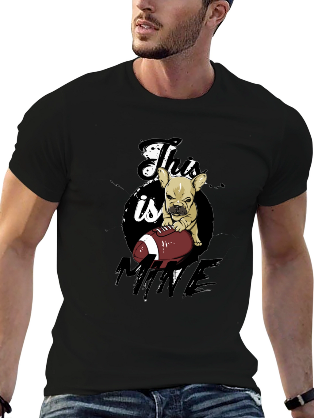 Bulldog Football T-Shirt - This is Mine!