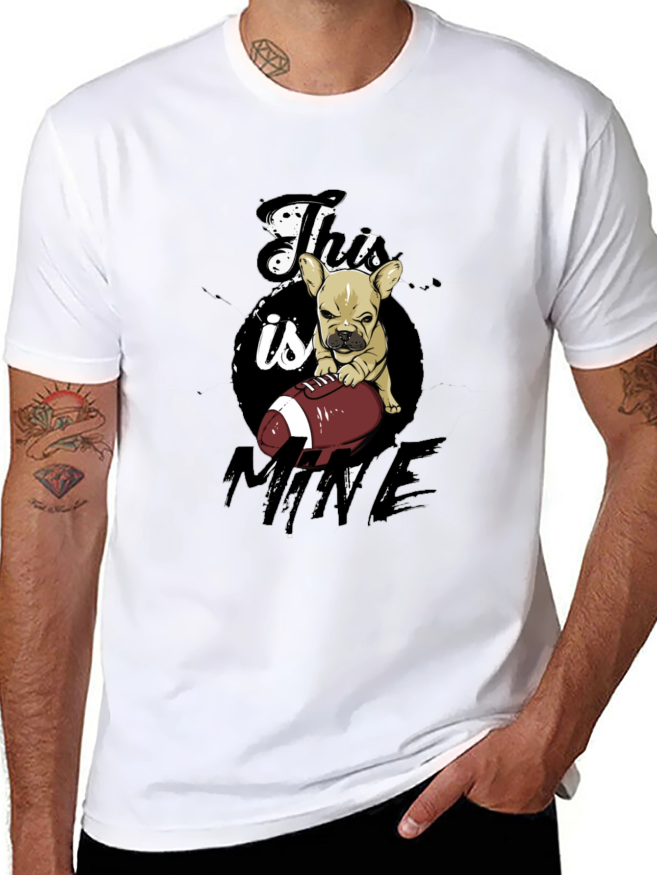 Bulldog Football T-Shirt - This is Mine!