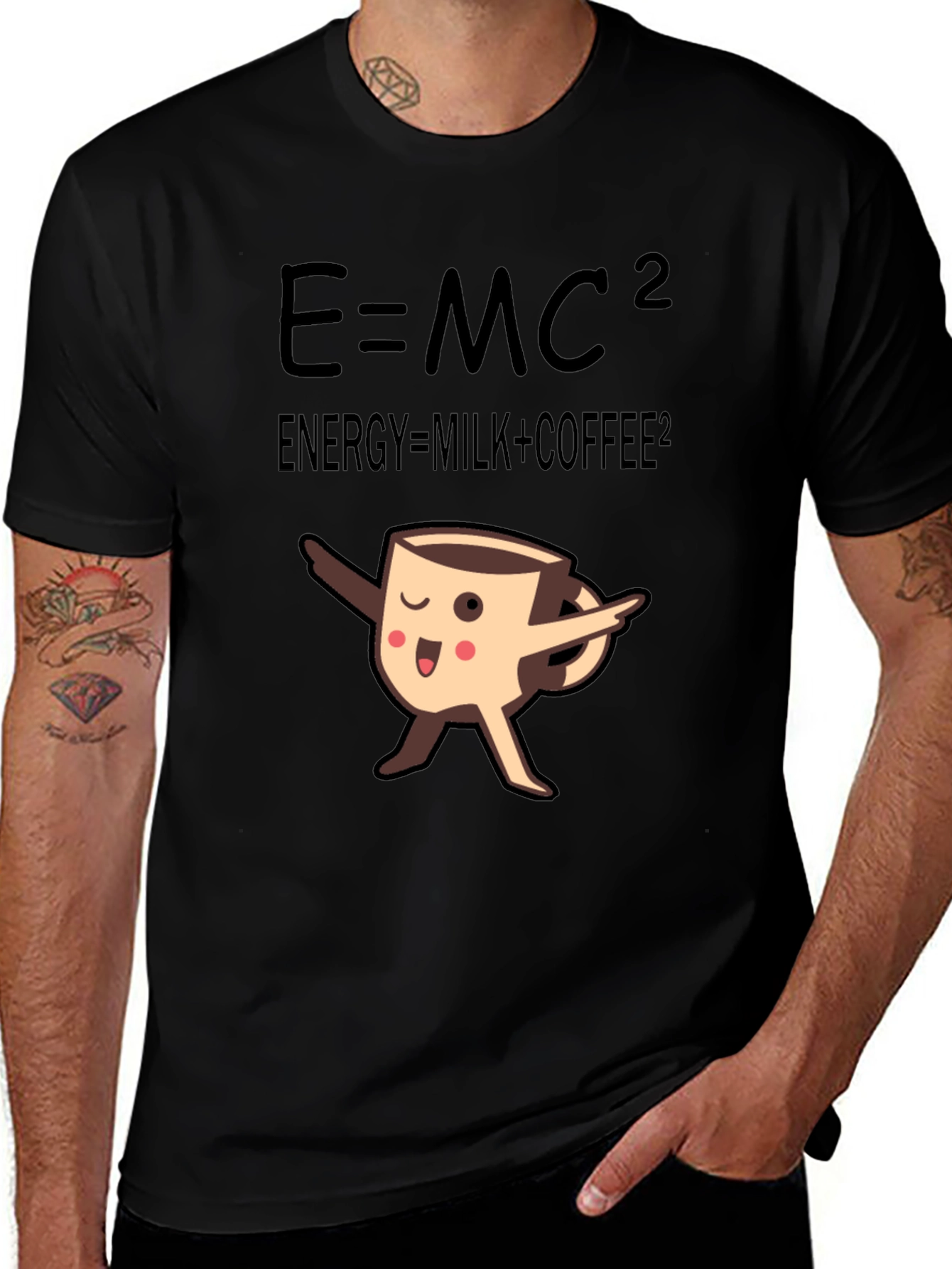 Energy = Milk + Coffee T-Shirt - Funny Physics Tee