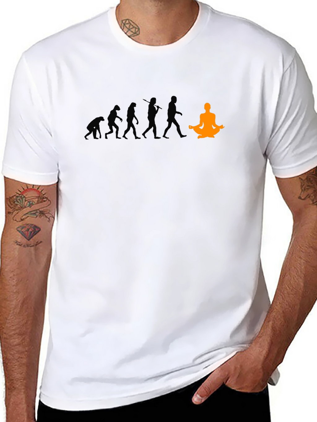 Yoga Evolution T-Shirt - Meditate Into Enlightenment
