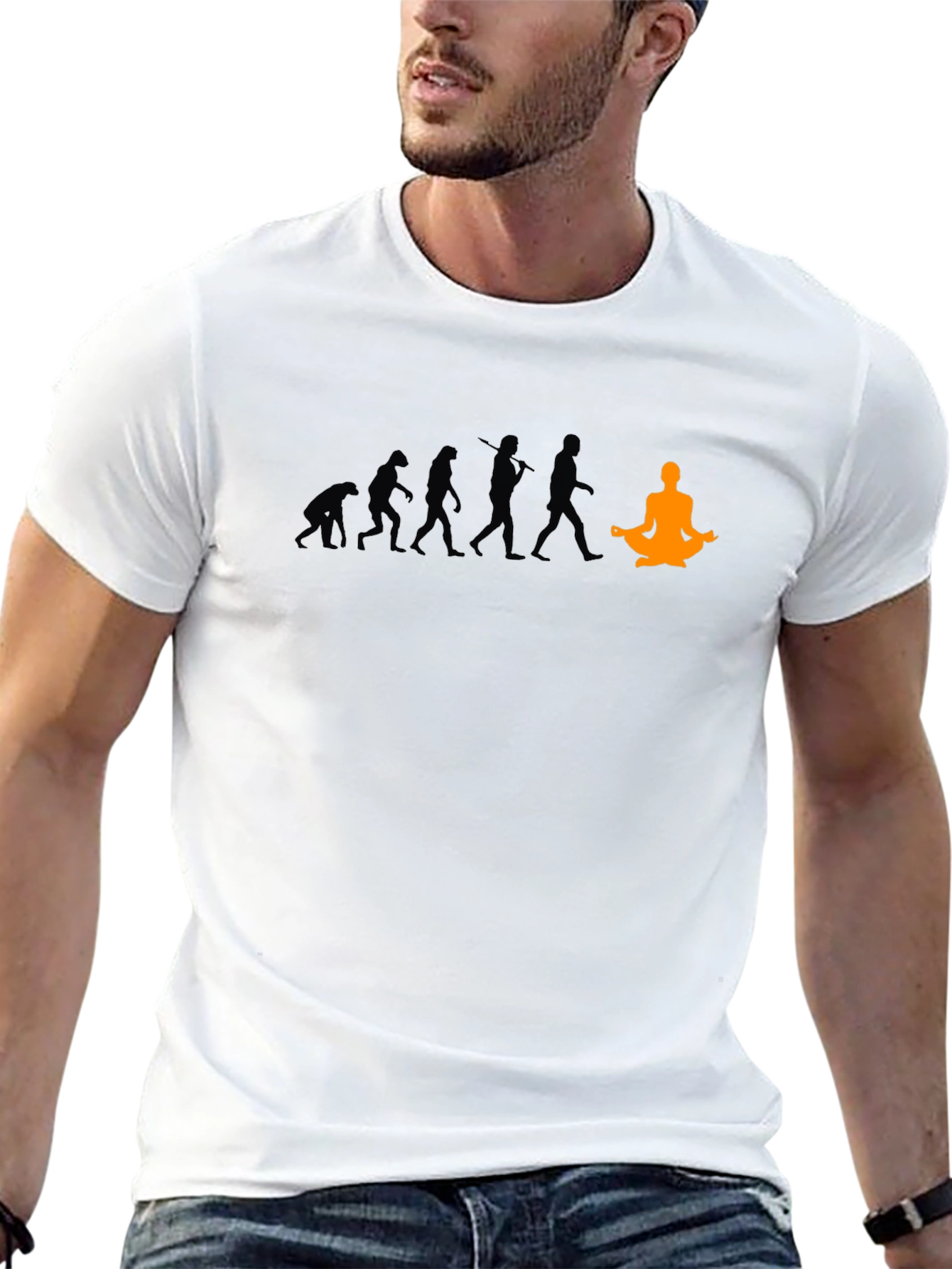 Yoga Evolution T-Shirt - Meditate Into Enlightenment