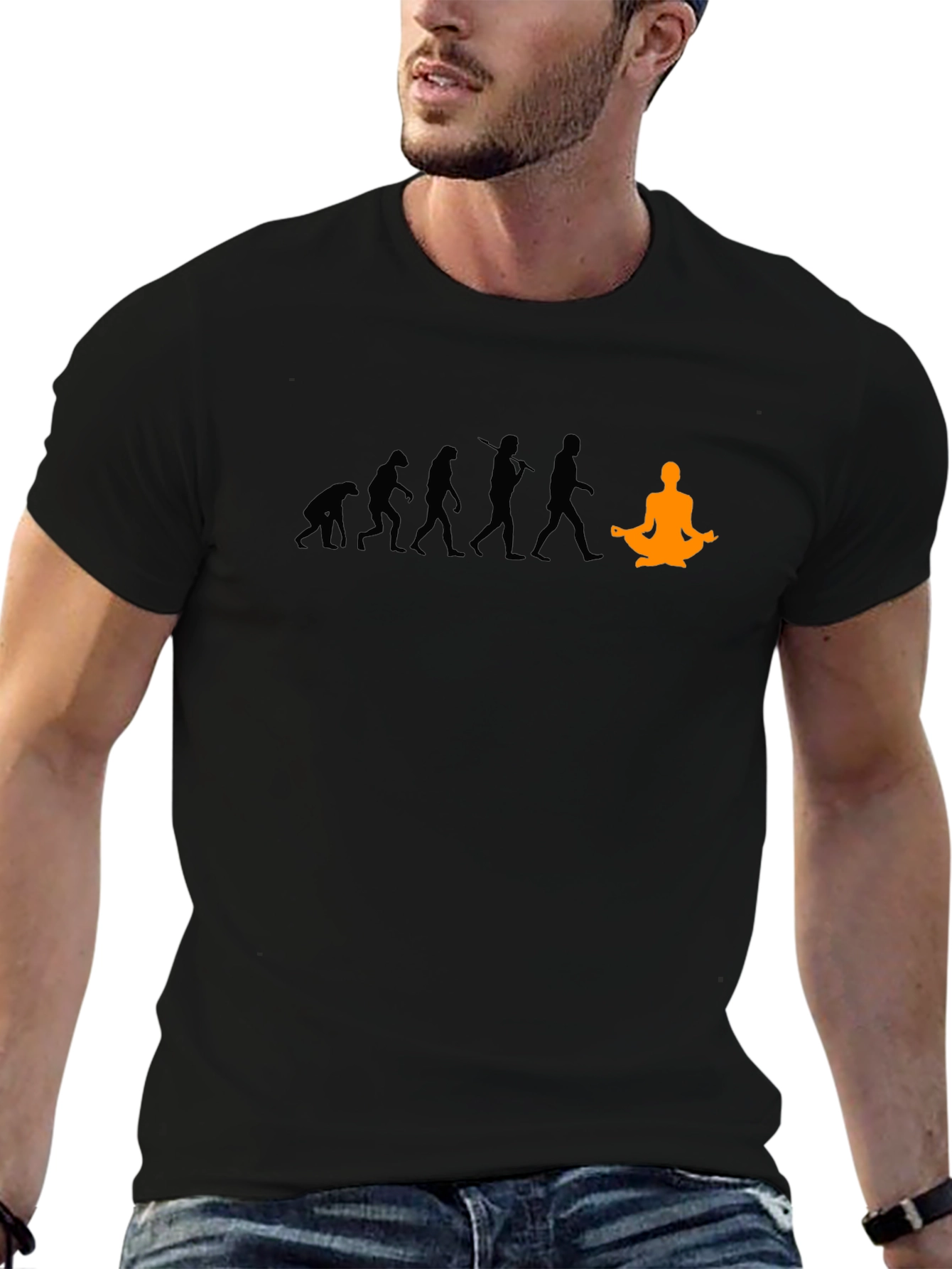 Yoga Evolution T-Shirt - Meditate Into Enlightenment