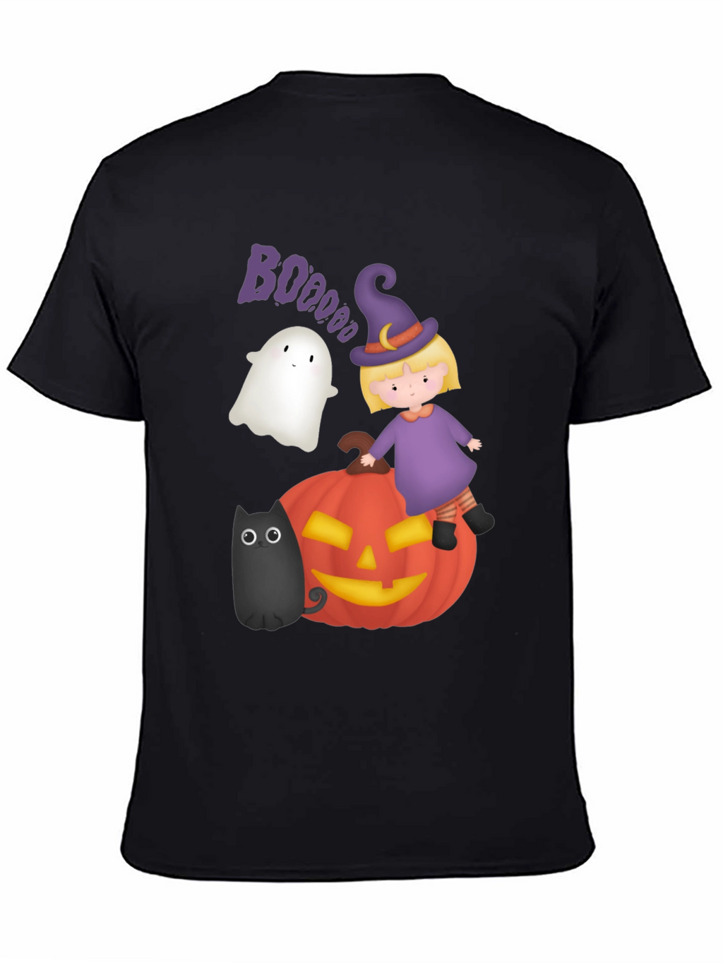 Halloween Graphic Tee - Witch Ghost Pumpkin
