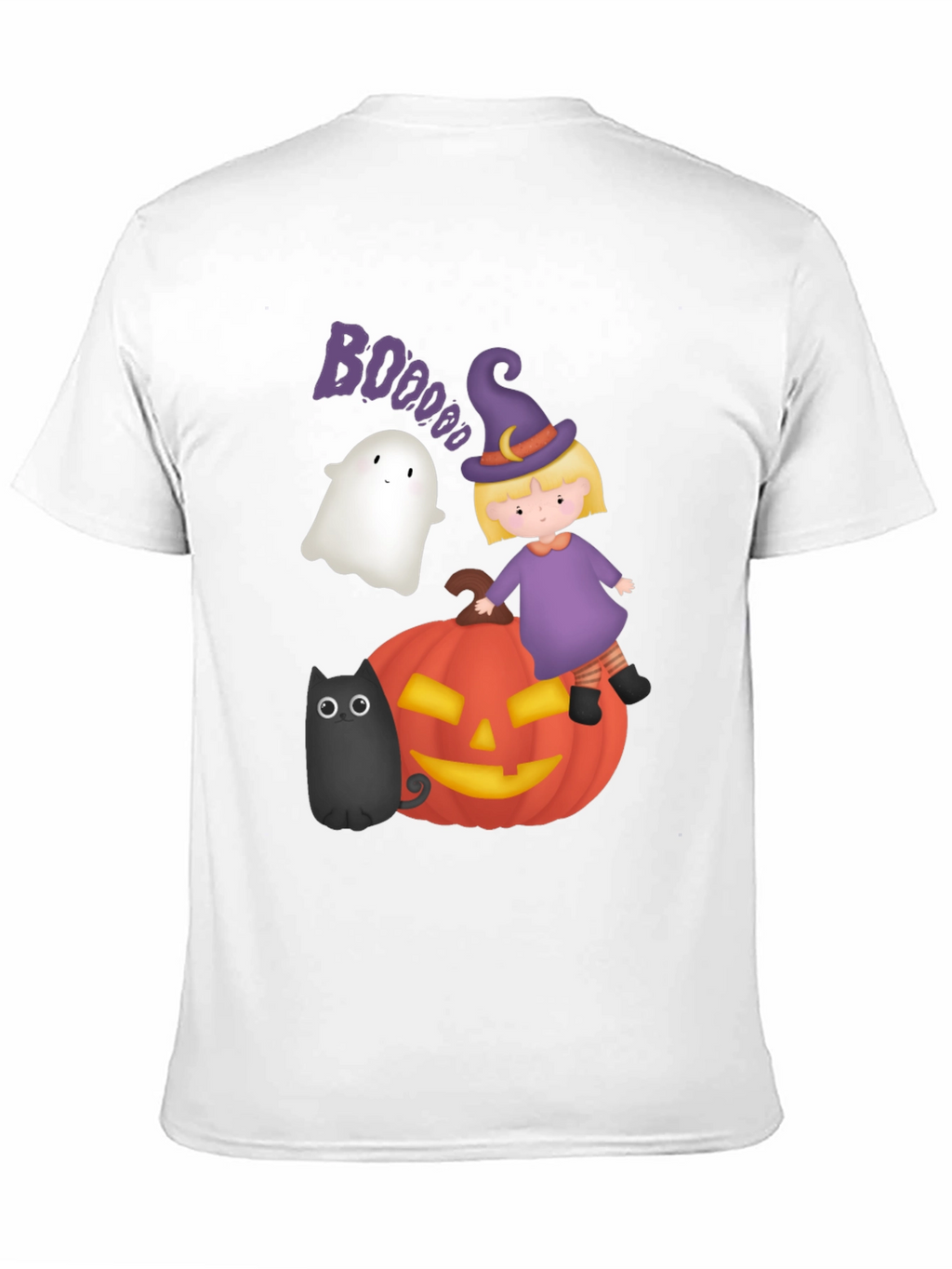 Halloween Graphic Tee - Witch Ghost Pumpkin