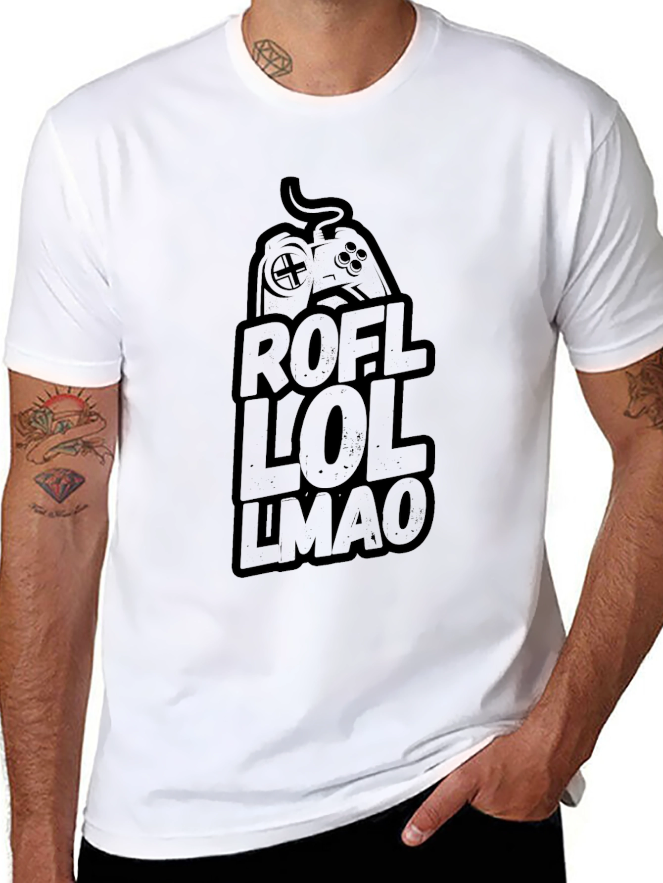 Gaming Humor T-Shirt - ROFL LOL LMAO