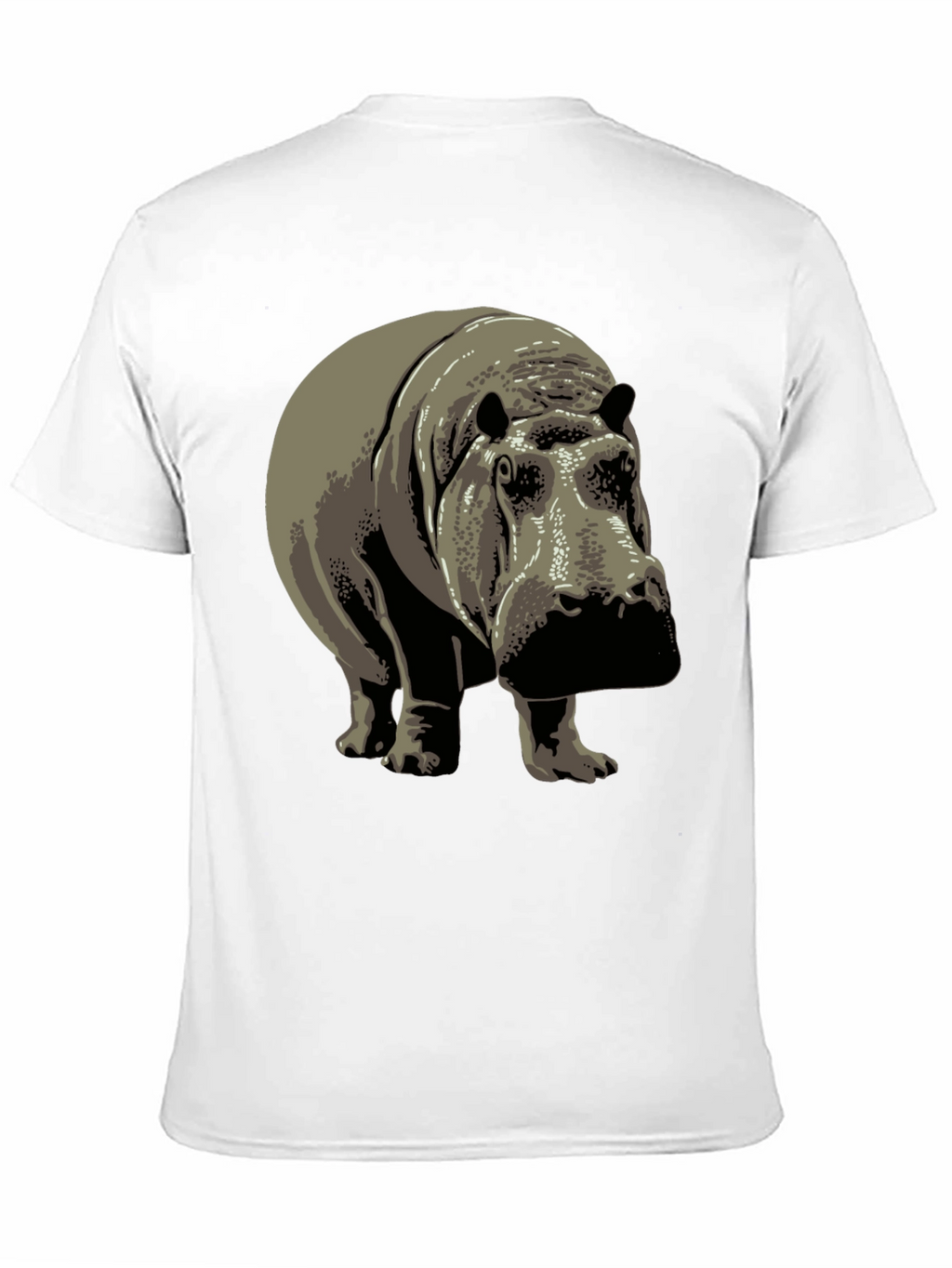 Hippo Graphic Tee - Black Cotton T-Shirt