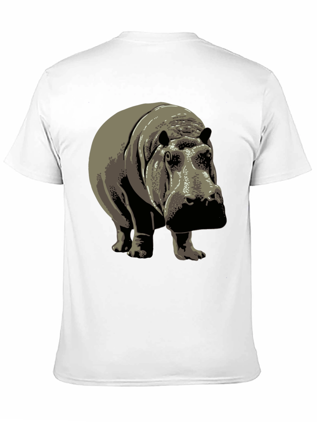 Hippo Graphic Tee - Black Cotton T-Shirt