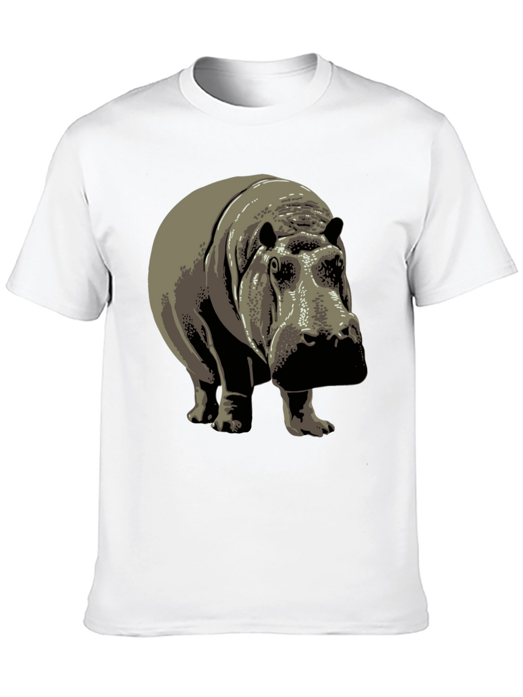 Hippo Graphic Tee - Black Cotton T-Shirt