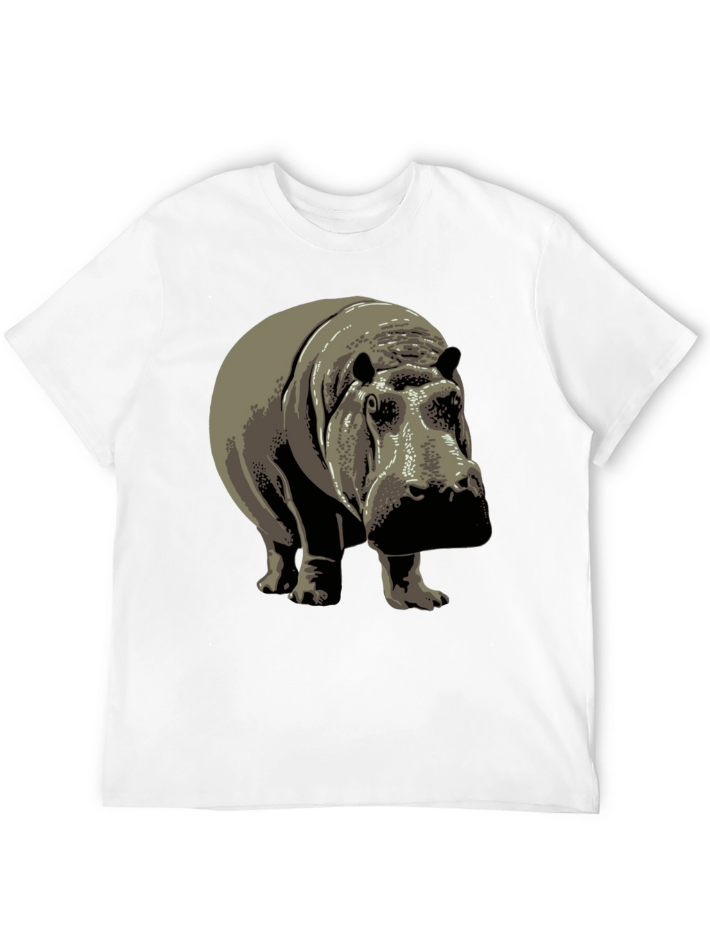 Hippo Graphic Tee - Black Cotton T-Shirt