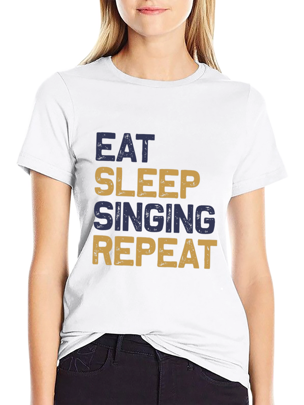 Eat Sleep Singing Repeat Graphic Tee