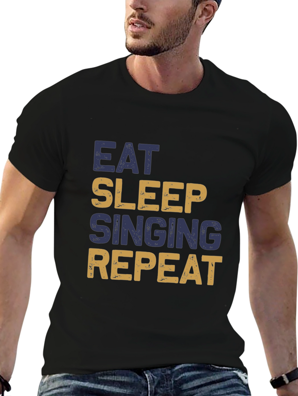 Eat Sleep Singing Repeat Graphic Tee