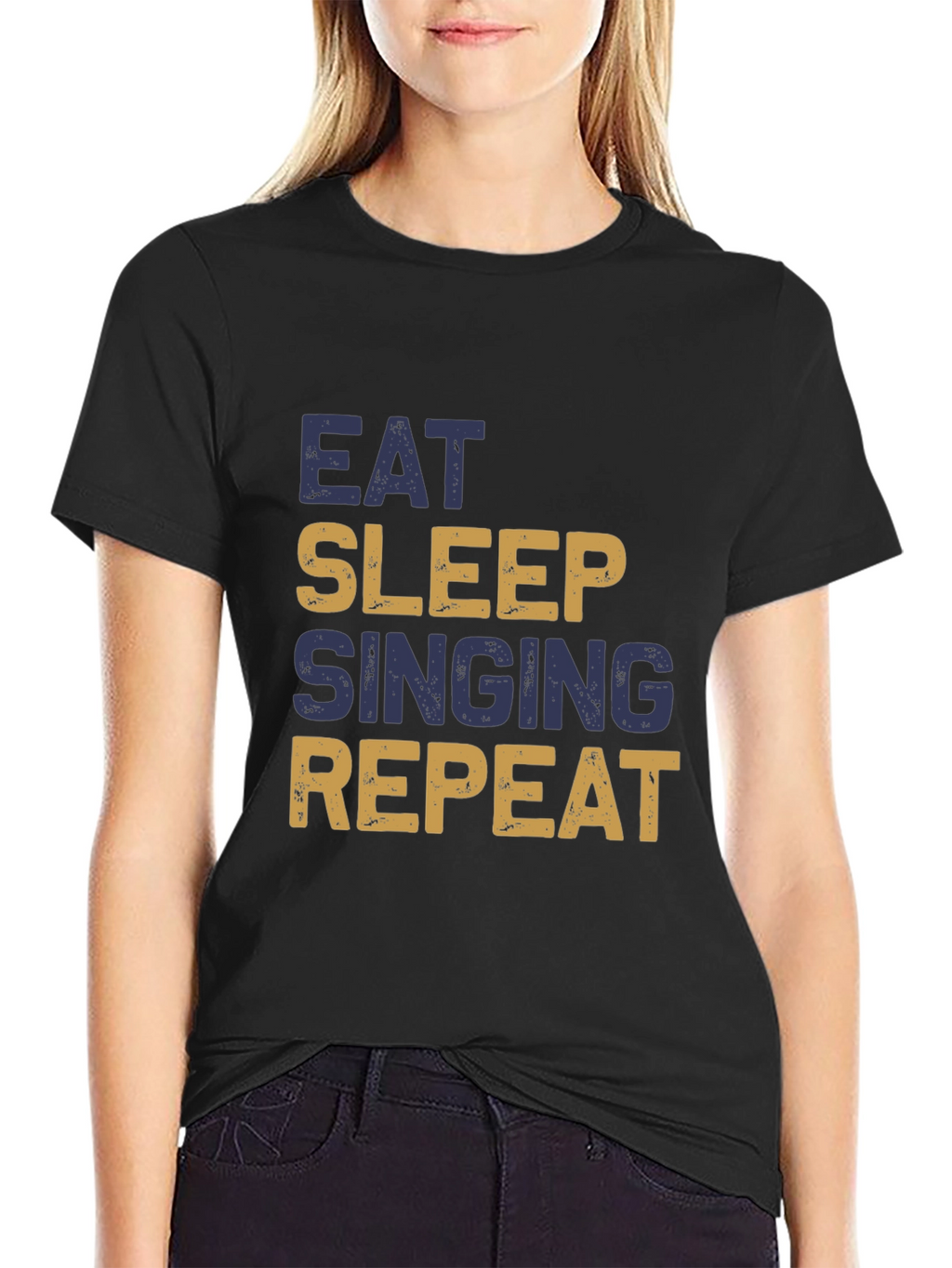 Eat Sleep Singing Repeat Graphic Tee
