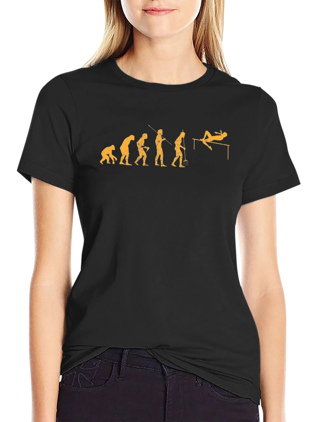 Evolution of High Jump Black T-Shirt