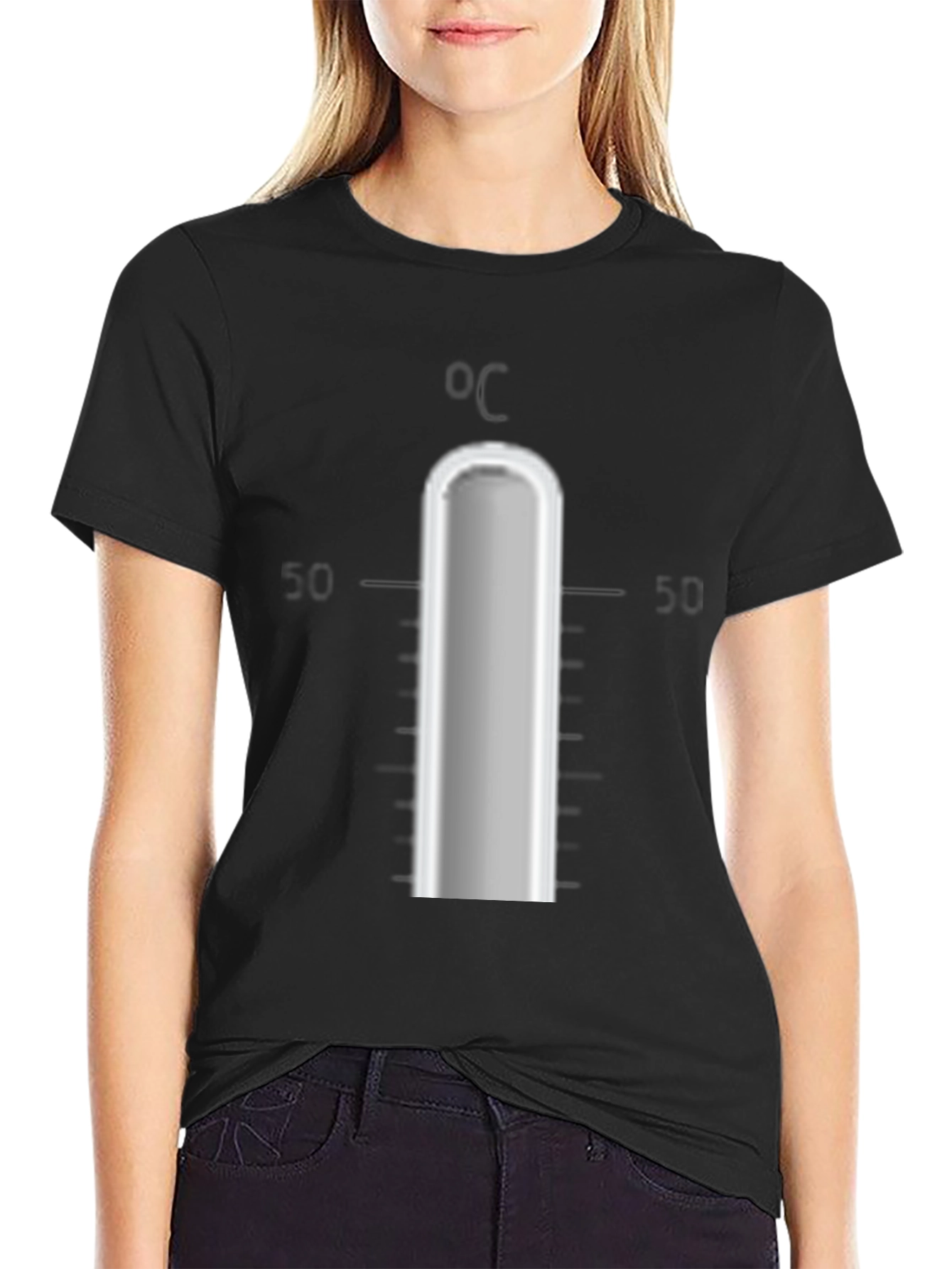 Mens Black Thermometer Graphic T-Shirt