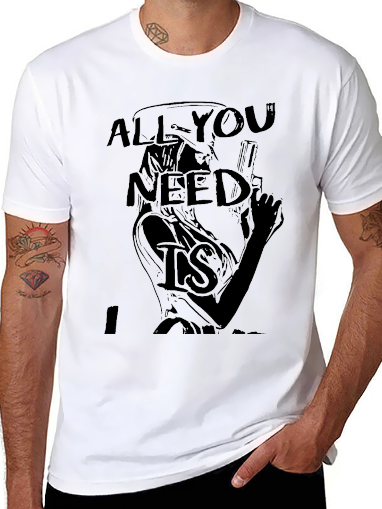 All You Need Is T-Shirt - Graphic Print Tee