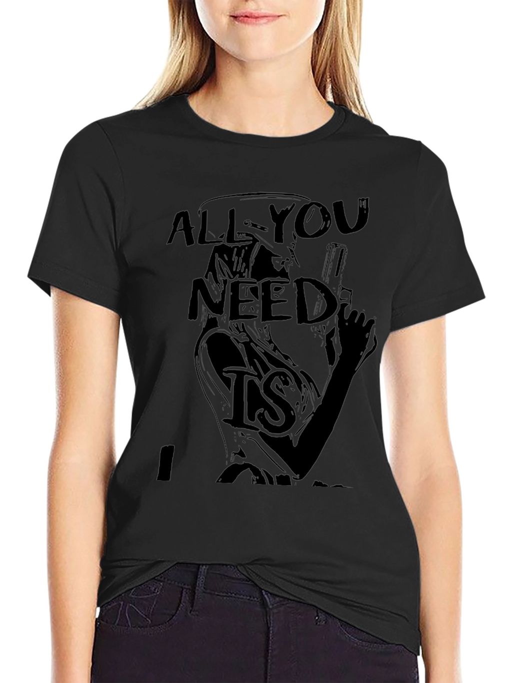 All You Need Is T-Shirt - Graphic Print Tee