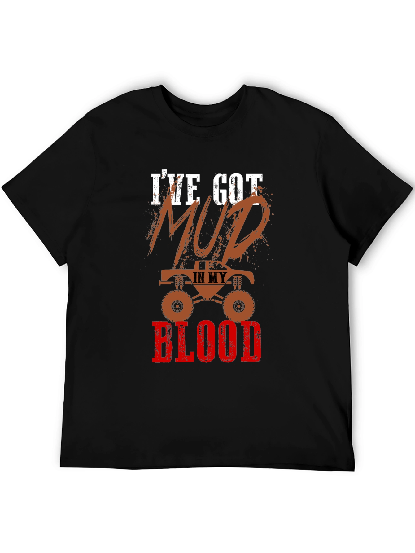 Mud In My Blood Monster Truck Graphic T-Shirt
