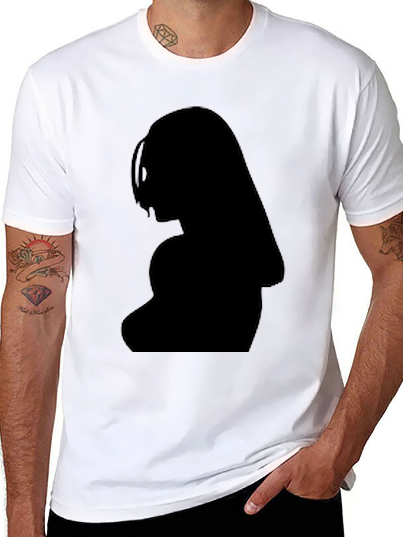 Silhouette Graphic Print Mens T-Shirt