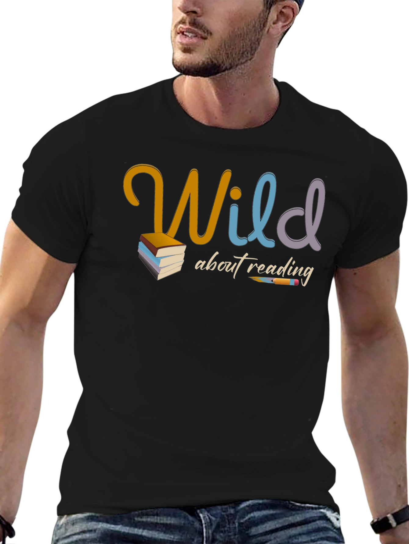 Wild About Reading Graphic T-Shirt - Book Lover Tee