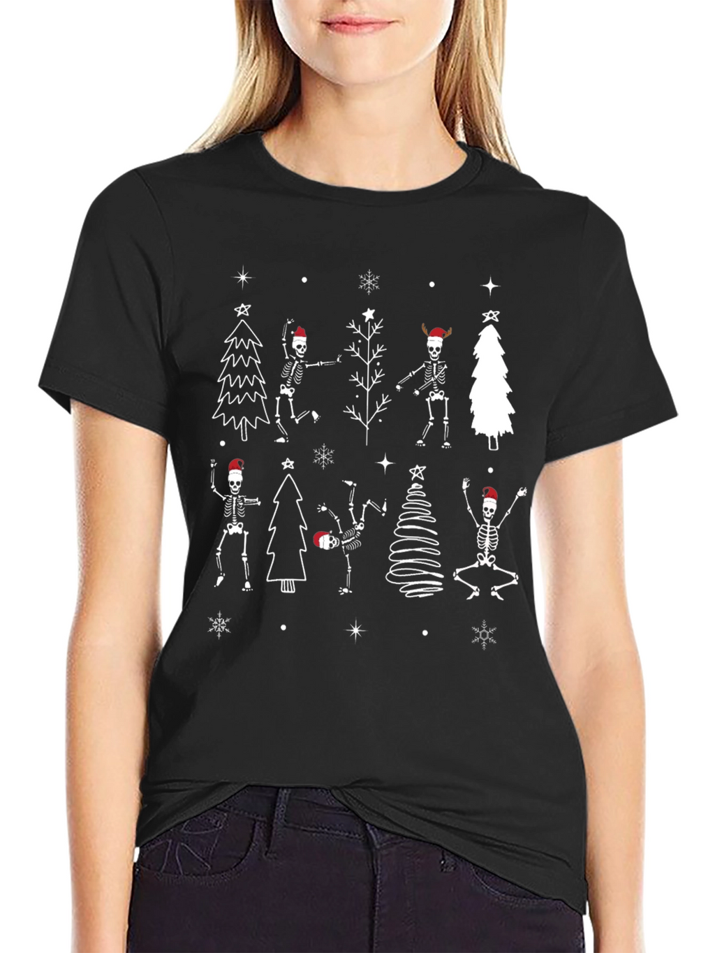 Festive Skeleton Christmas Tee