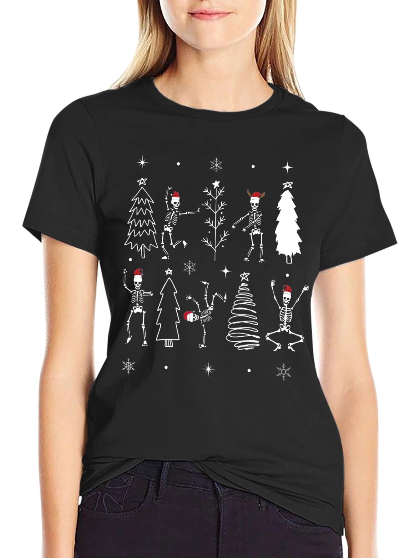 Festive Skeleton Christmas Tee