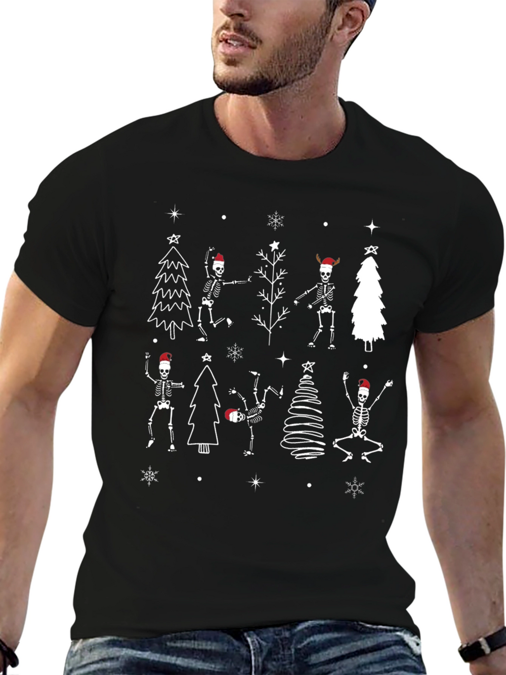 Festive Skeleton Christmas Tee