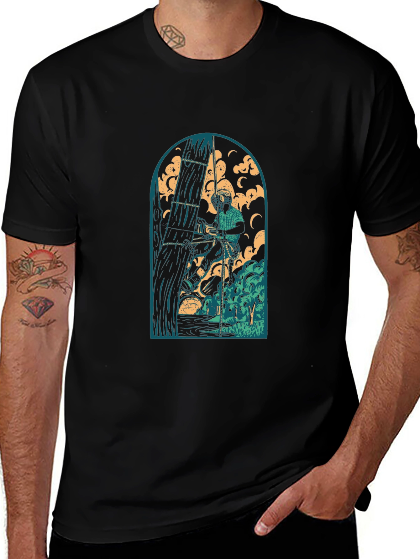 Arborist Graphic Tee - Black Cotton T-Shirt