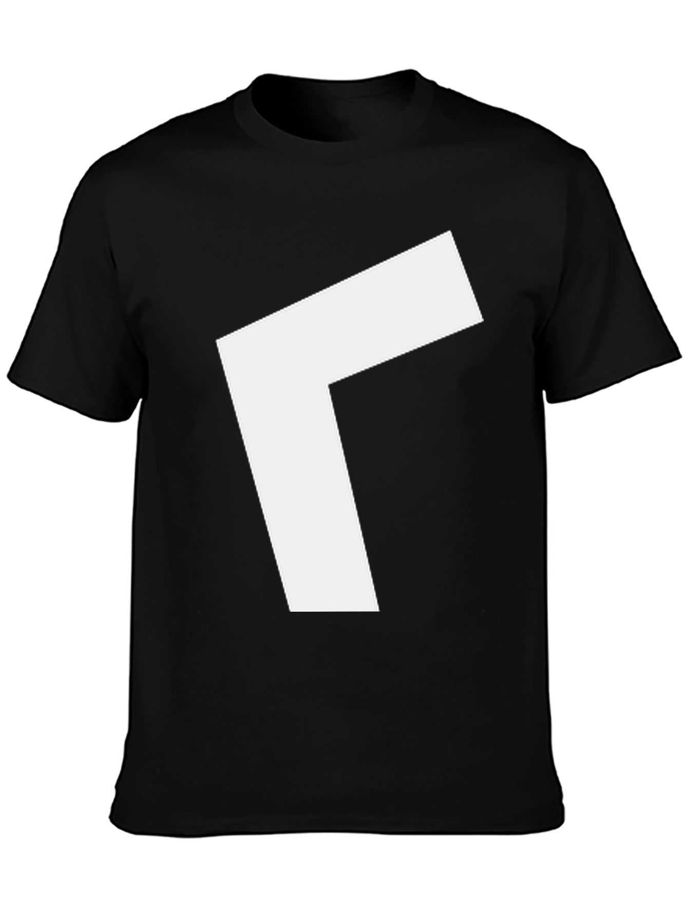 Modern Black T-Shirt with White Arrow Design