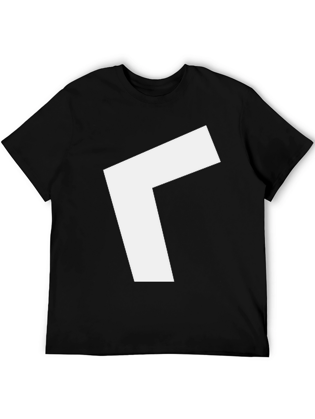 Modern Black T-Shirt with White Arrow Design