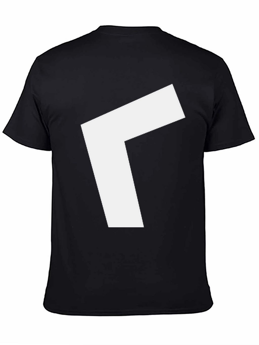 Modern Black T-Shirt with White Arrow Design