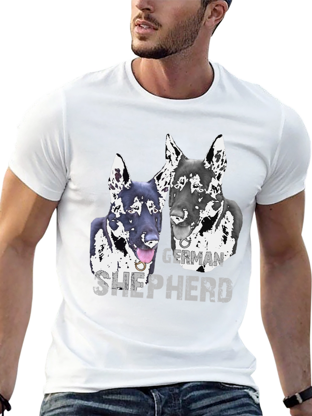 German Shepherd Graphic Tee - Dog Lovers T-Shirt