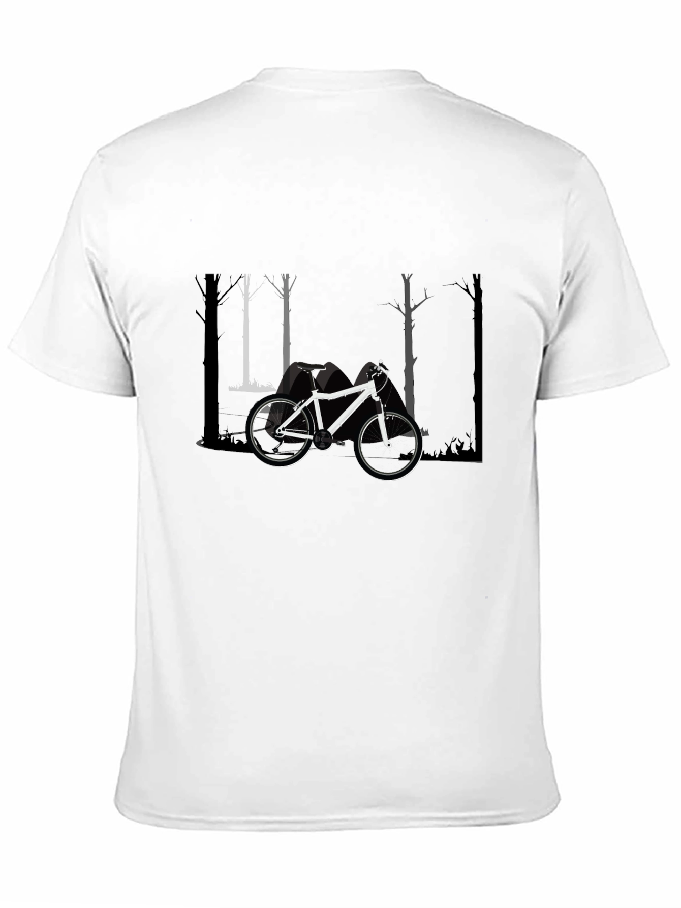 Mountain Biking Graphic Tee - Black