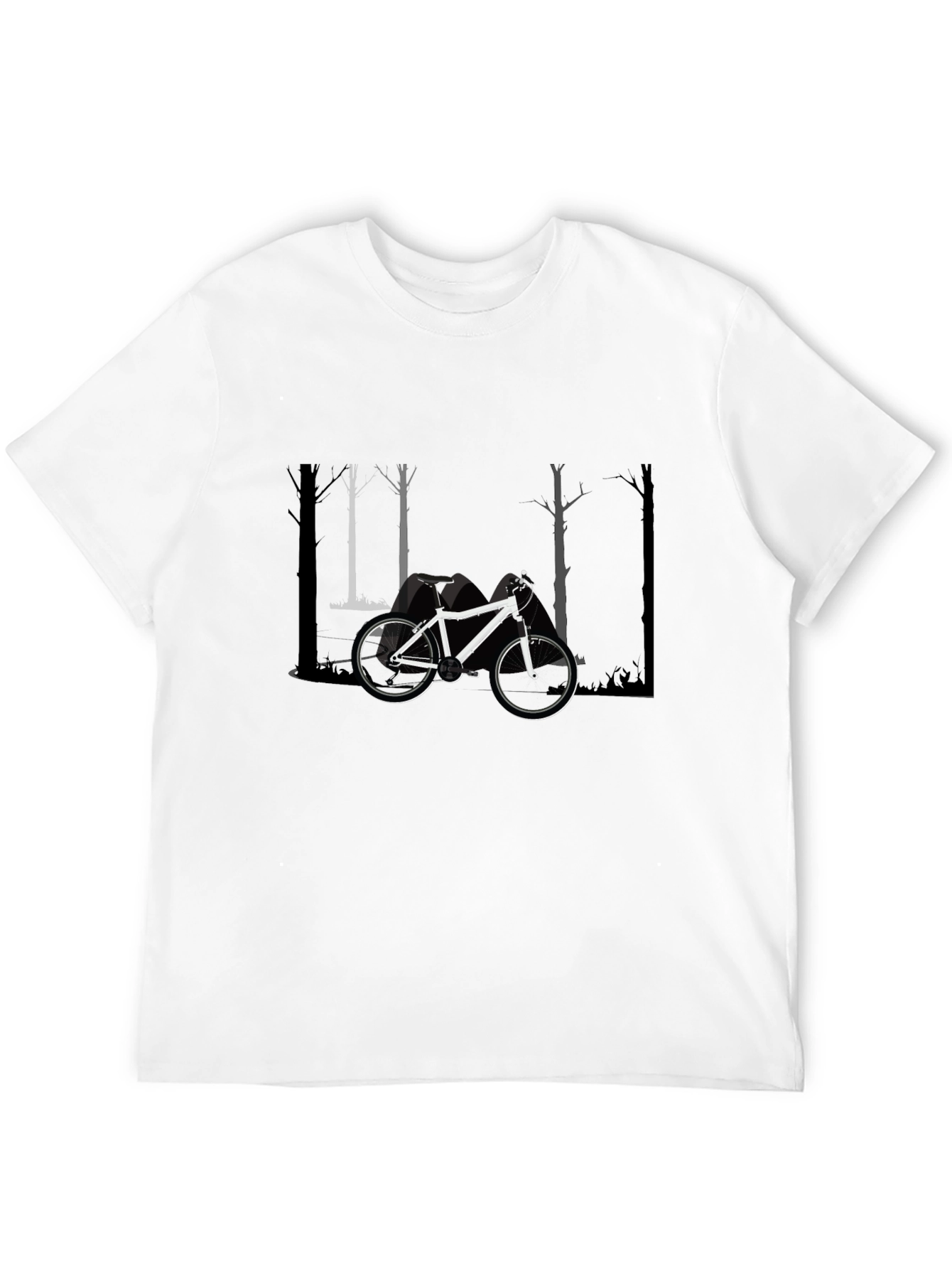 Mountain Biking Graphic Tee - Black