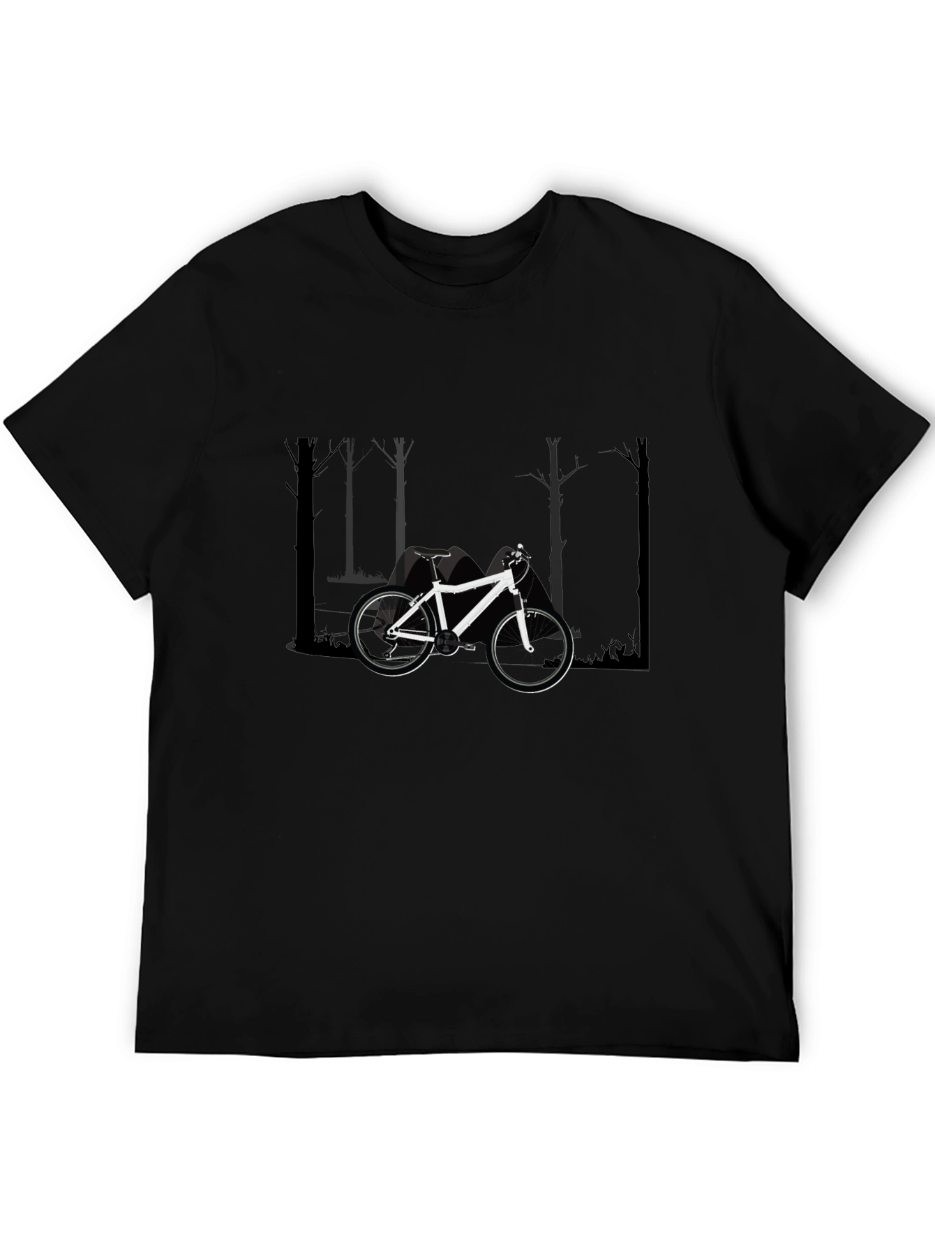 Mountain Biking Graphic Tee - Black