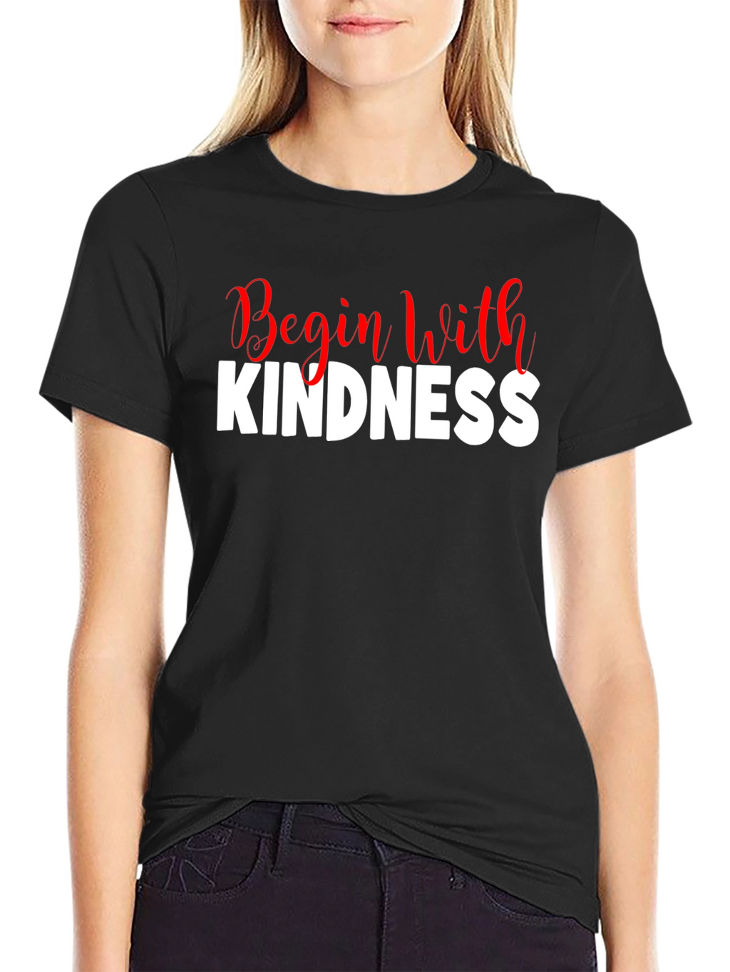 Begin With Kindness Graphic T-Shirt