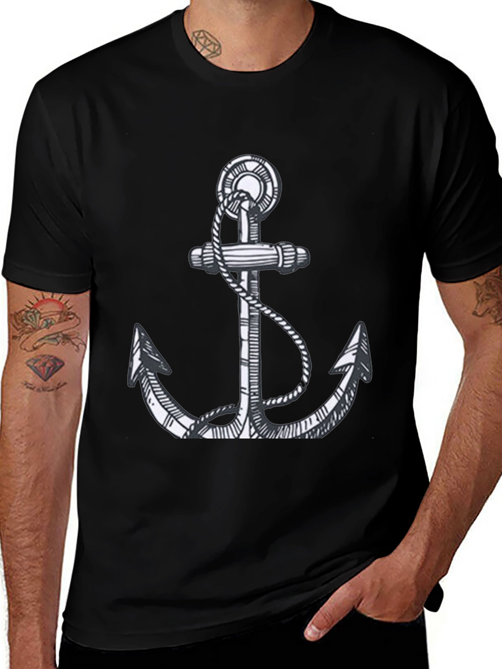 Anchor Graphic Tee - Classic Nautical Style
