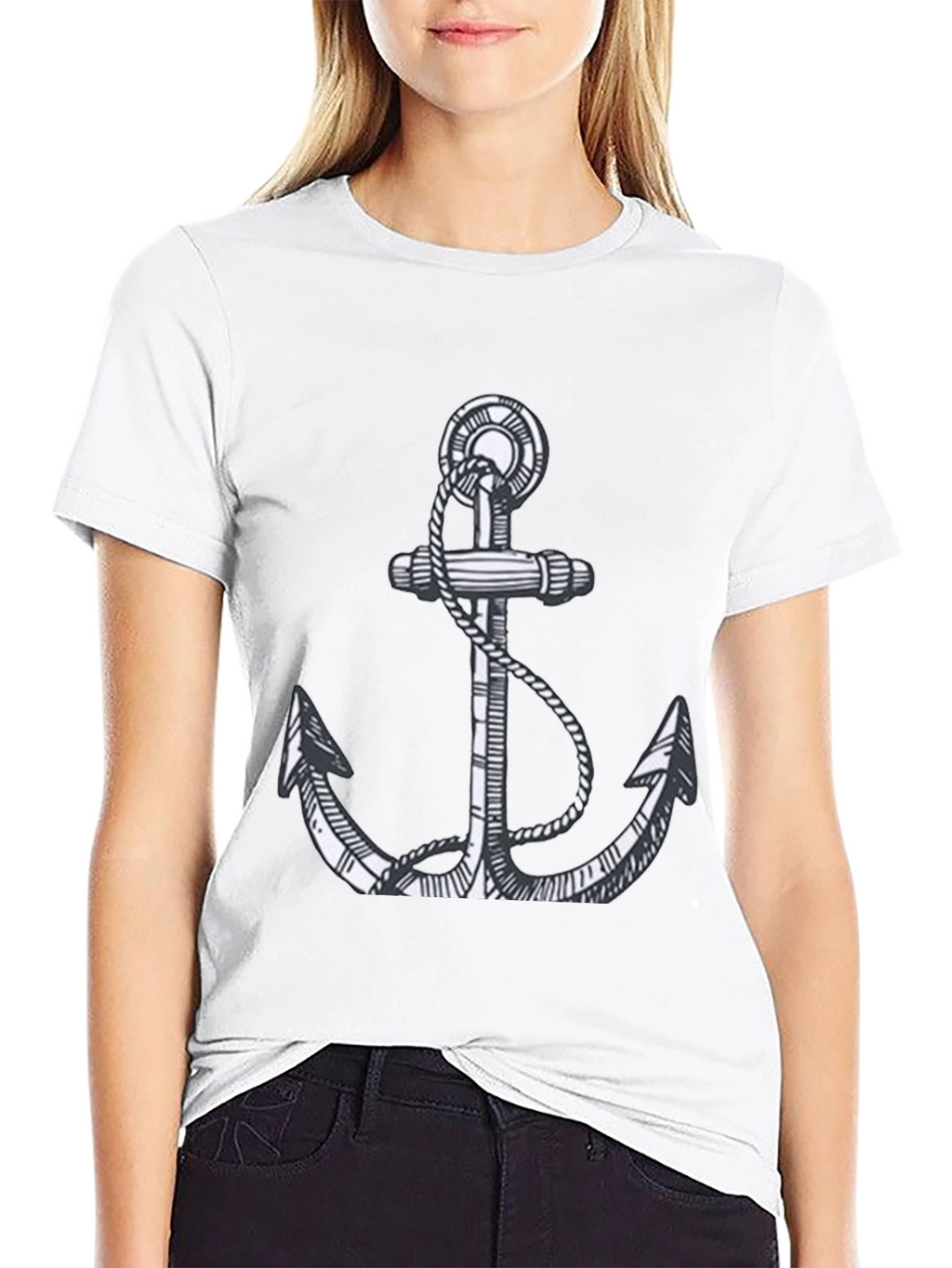 Anchor Graphic Tee - Classic Nautical Style