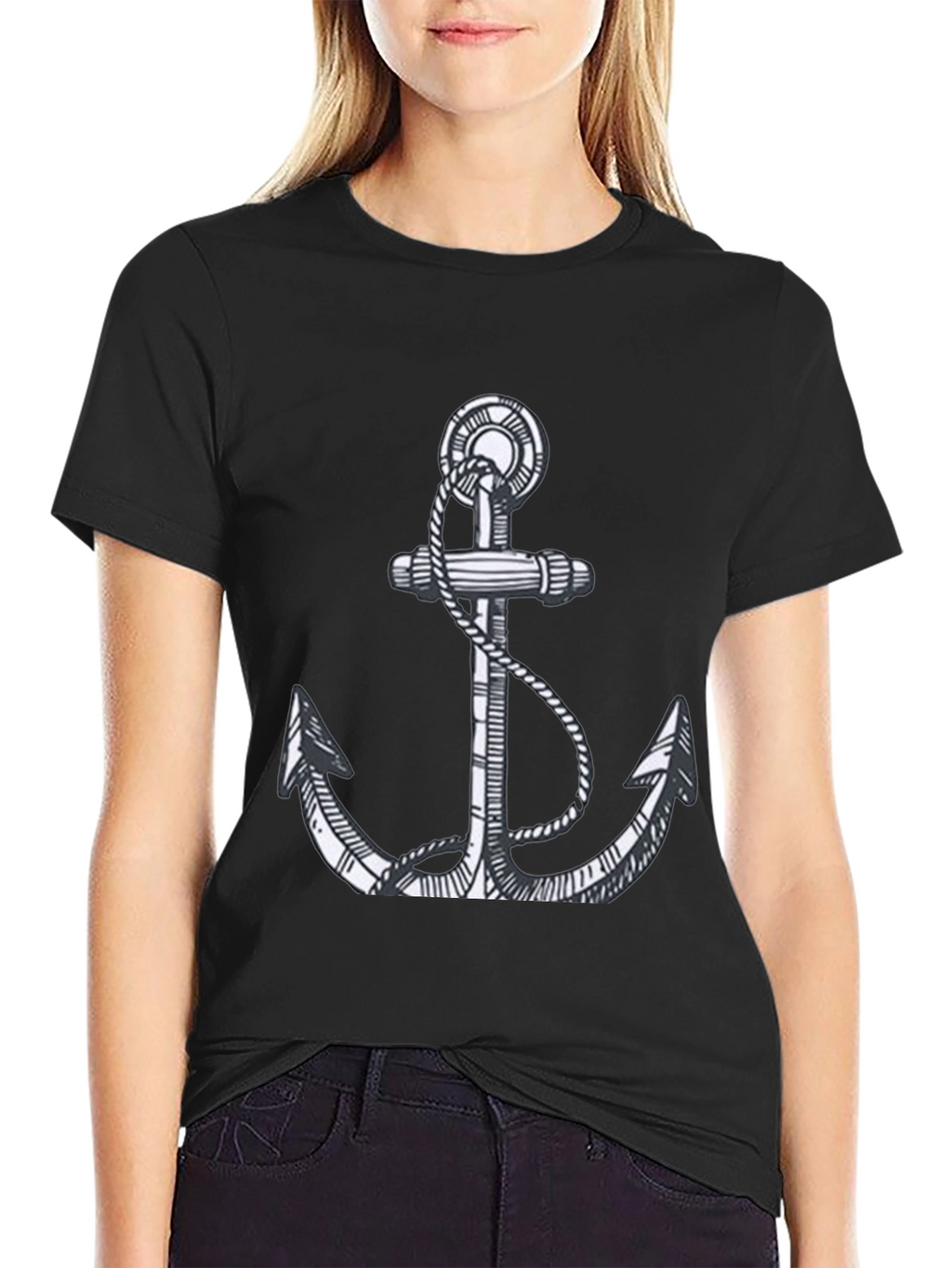 Anchor Graphic Tee - Classic Nautical Style