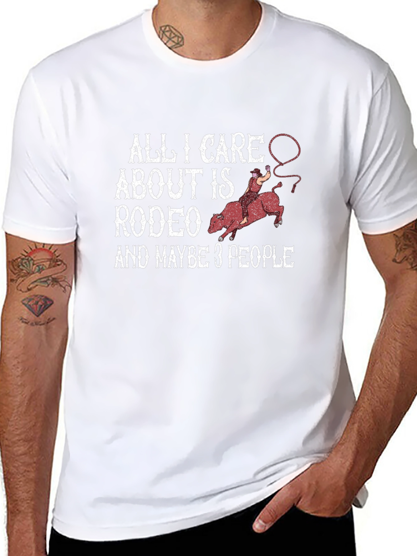 Rodeo Lover T-Shirt Funny Rodeo Bull Riding Gift