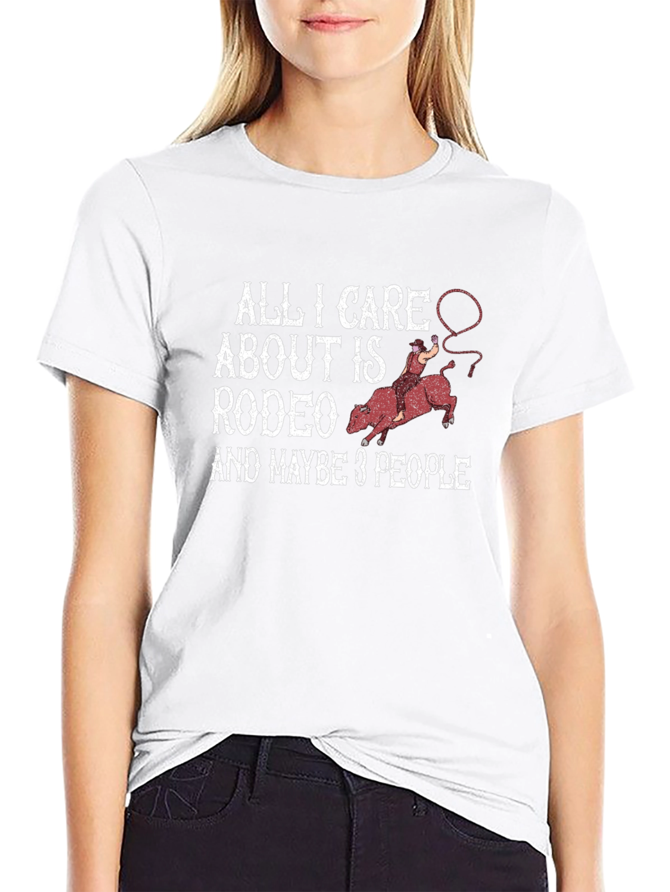 Rodeo Lover T-Shirt Funny Rodeo Bull Riding Gift