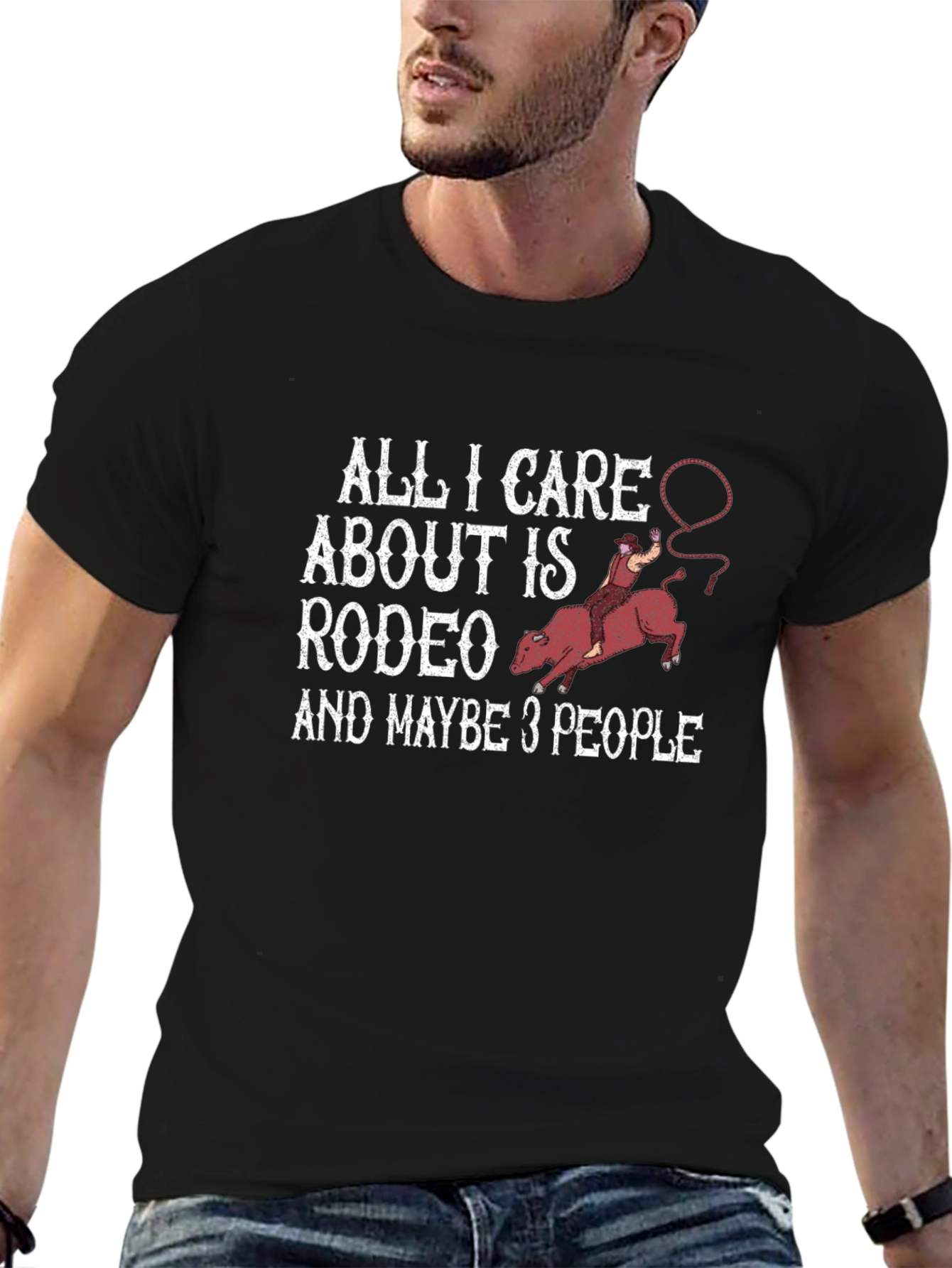Rodeo Lover T-Shirt Funny Rodeo Bull Riding Gift