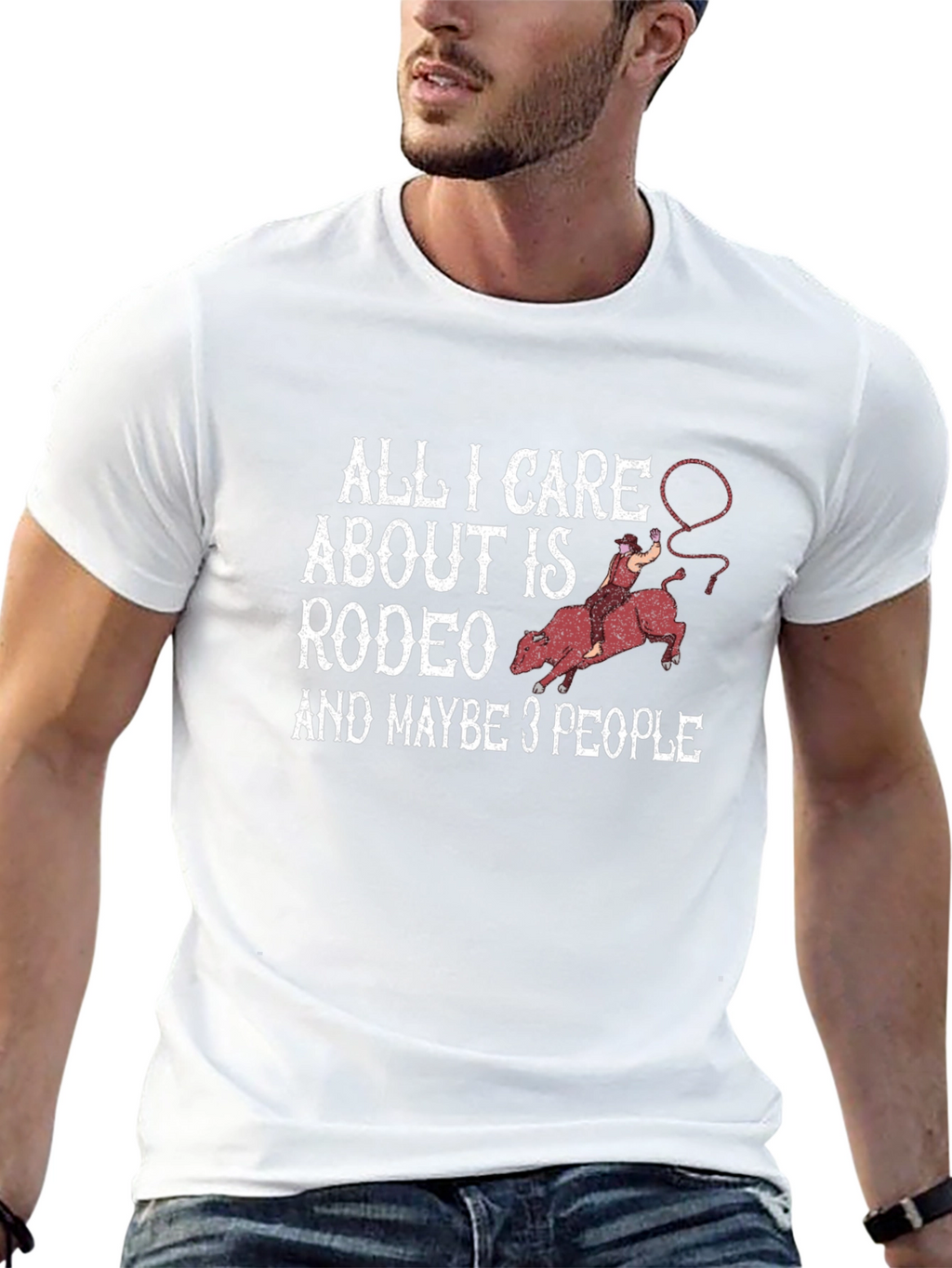 Rodeo Lover T-Shirt Funny Rodeo Bull Riding Gift