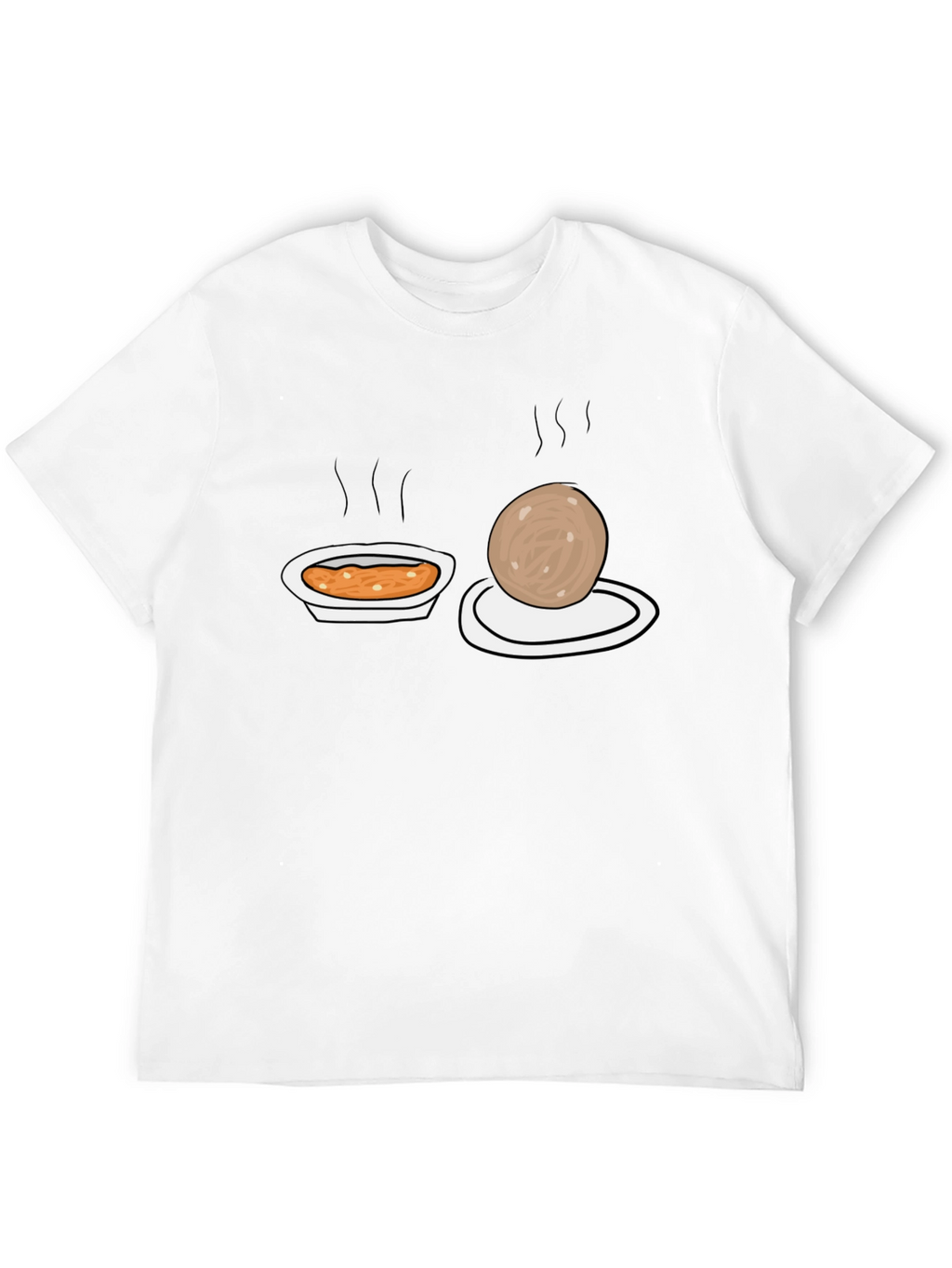 Humorous Food Graphic T-Shirt - Black