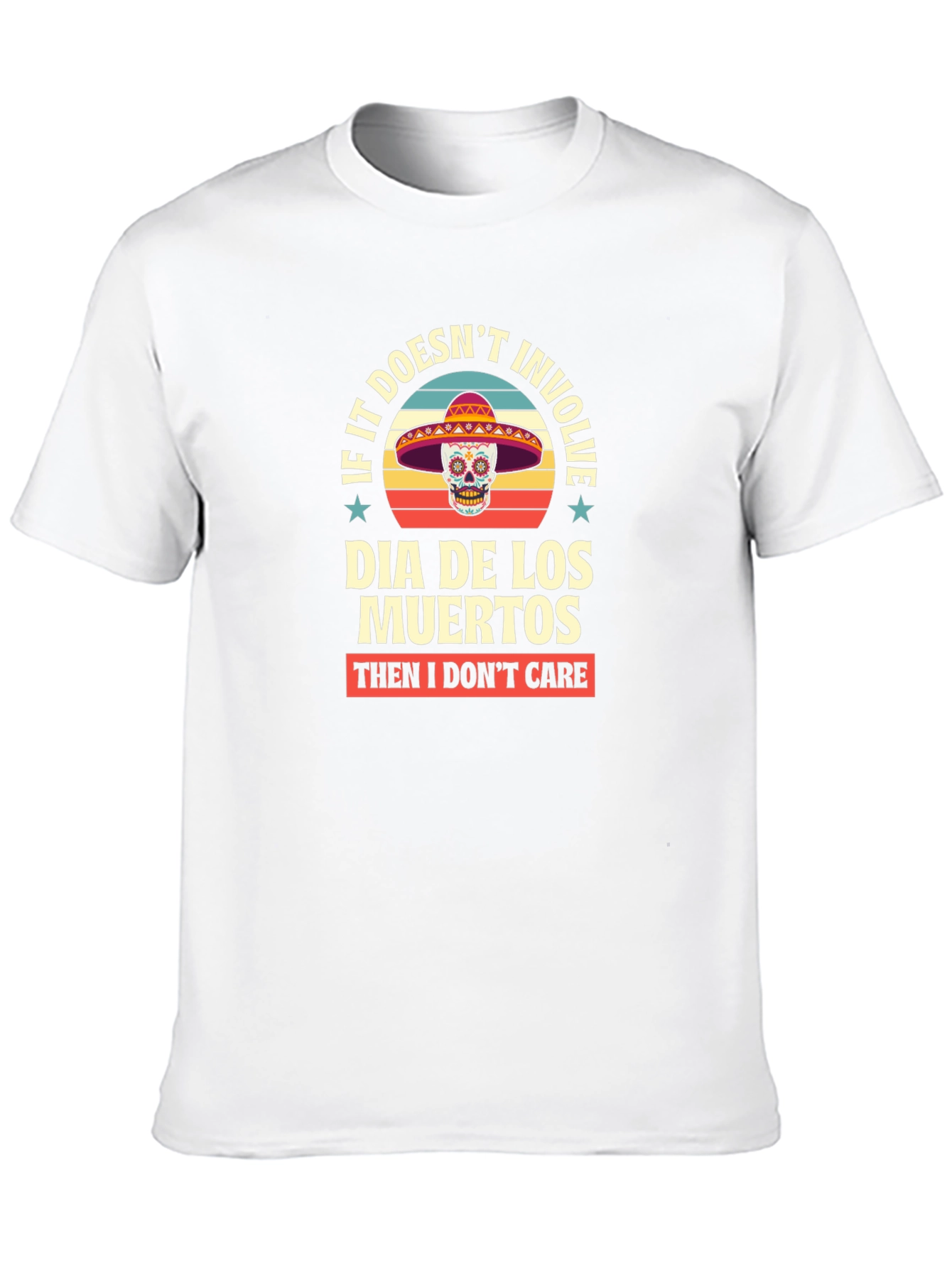 Dia De Los Muertos T-Shirt - Skull Sombrero Tee